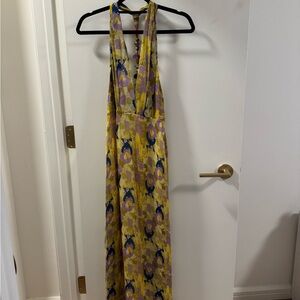 Halter-neck multi-color Patterned Women's Dress